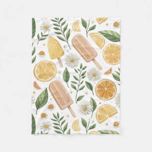Couverture Polaire Citron Sucette Glacée & Plaid en Laine Polaire Flo