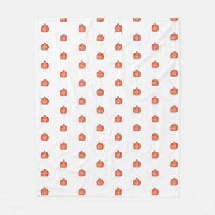 Couverture Polaire Citrouille aquarelle