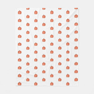 Couverture Polaire Citrouille aquarelle