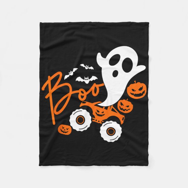 Couverture Polaire Citrouille d'Halloween Monster du camion de l'hôte (Devant)