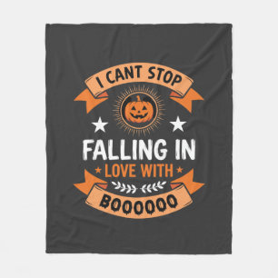 Couverture Polaire Citrouille d'Halloween tombant amoureuse