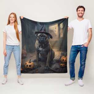 Couverture Polaire Citrouilles Bullmastiff Halloween Épouvantables