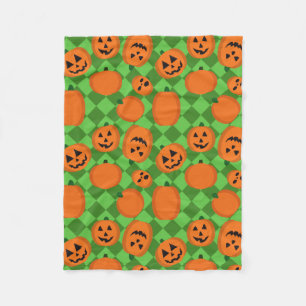 Couverture Polaire Citrouilles d'Halloween
