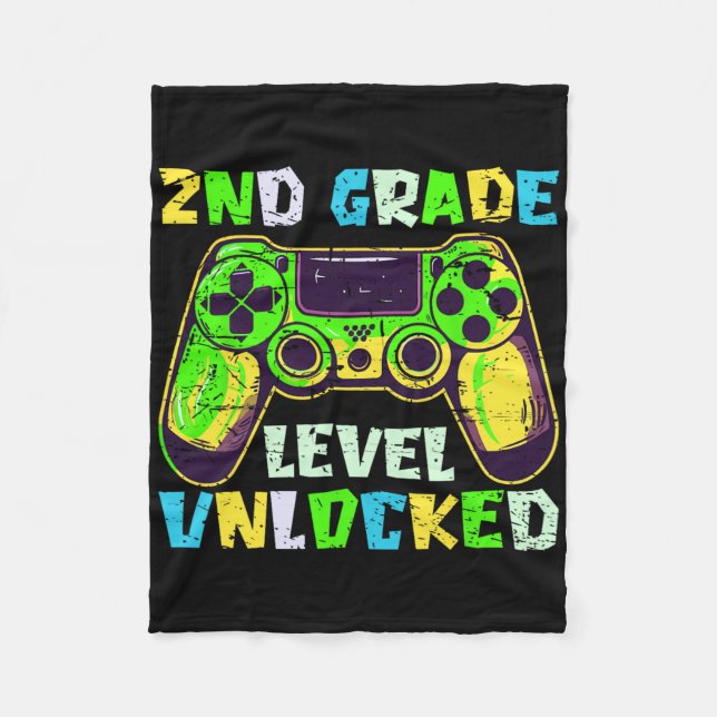 Couverture Polaire Ck To School 2nd Grade Boys Gamer First Day Second (Devant)
