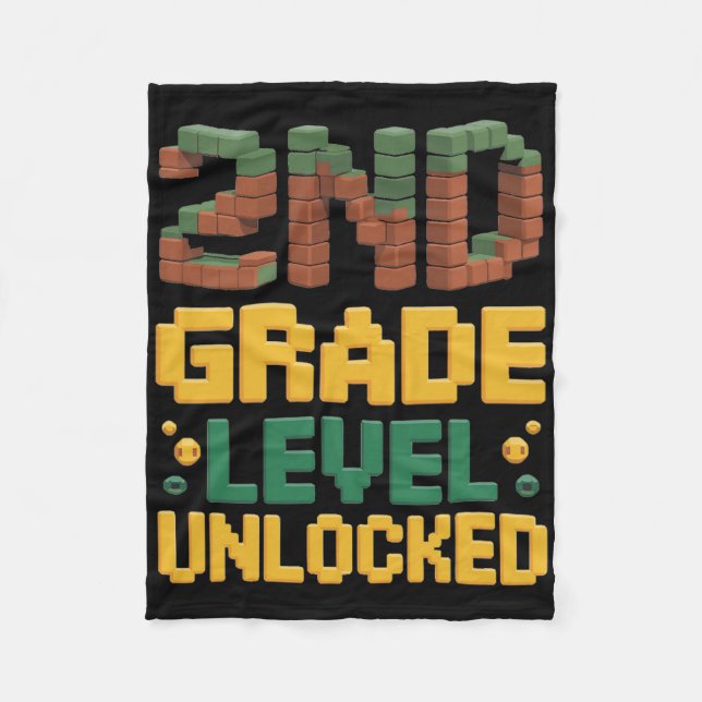 Couverture Polaire Ck To School 2nd Grade Boys Gamer First Day Second (Devant)