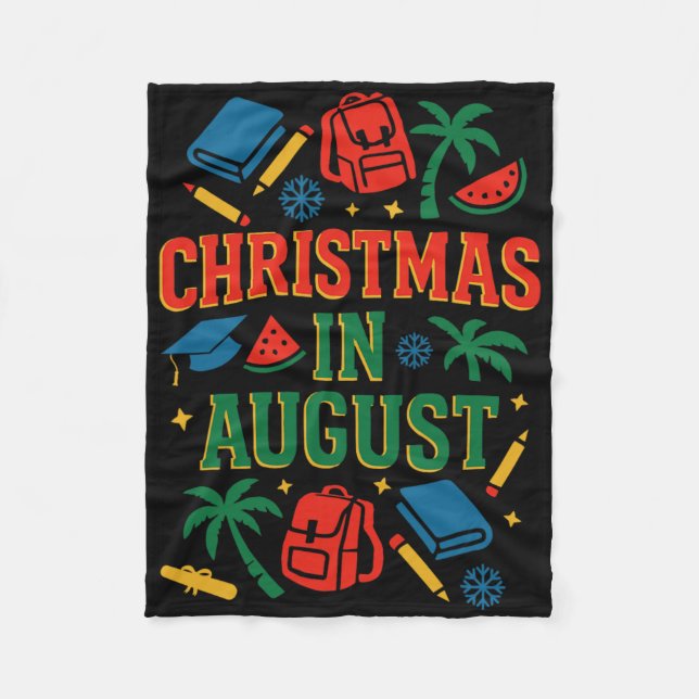 Couverture Polaire Ck To School Xmas Palm Tree Graduation Noël I (Devant)