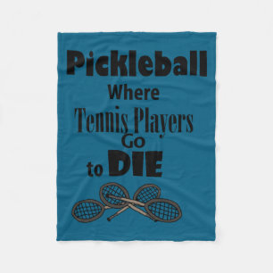 Couverture Polaire Ckleball drôle où les joueurs de tennis vont mouri
