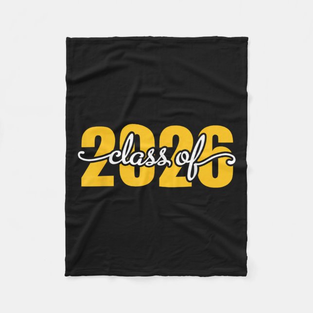 Couverture Polaire Cl Of 2026 Senior 26 Lycée Graduation Noir (Devant)