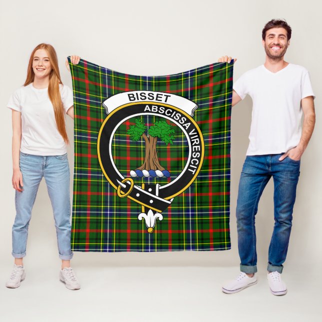 Couverture Polaire Clan Bisset Motif Tartan Plaid (En situation)
