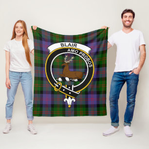 Couverture Polaire Clan Blair moderne Tartan Plaid