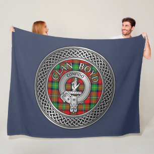 Couverture Polaire Clan Boyd Crest & Tartan Knot