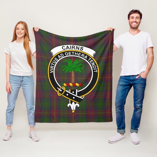 Couverture Polaire Clan Cairns Chasse Tartan Plaid (En situation)