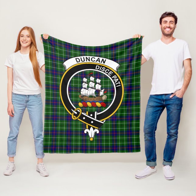 Couverture Polaire Clan Duncan moderne Tartan Plaid (En situation)