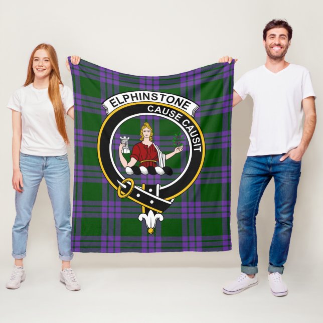 Couverture Polaire Clan Elphinstone Tartan Plaid (En situation)