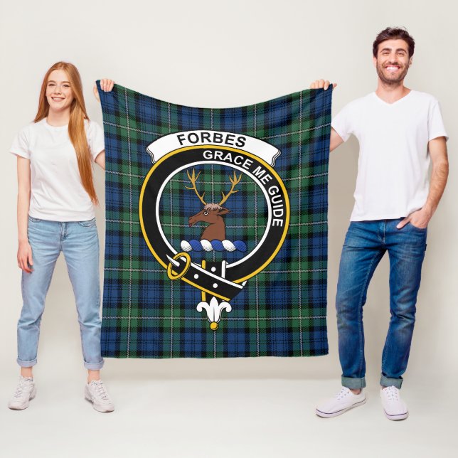 Couverture Polaire Clan Forbes Ancien Tartan Plaid (En situation)