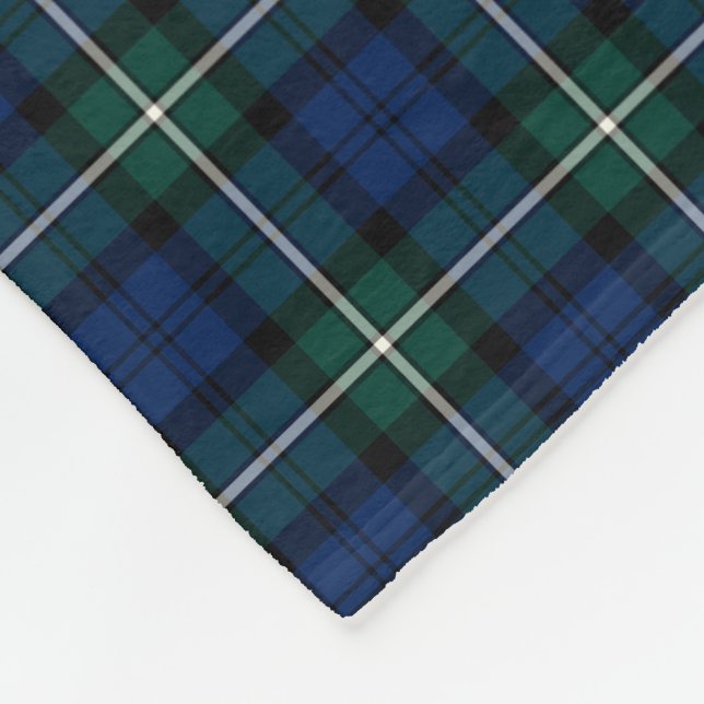 Couverture Polaire Clan Forbes Tartan Blue et Green Scottish Plaid (Coin)