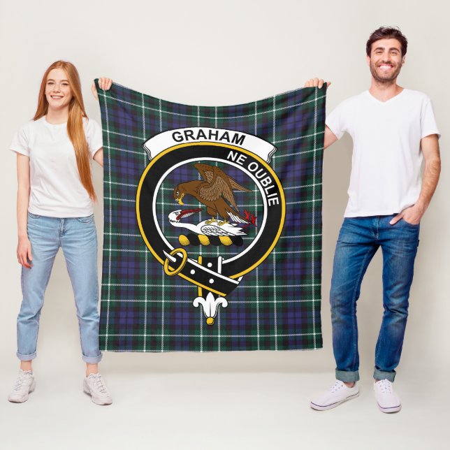 Couverture Polaire Clan Graham De Montrose Moderne Tartan Plaid (En situation)