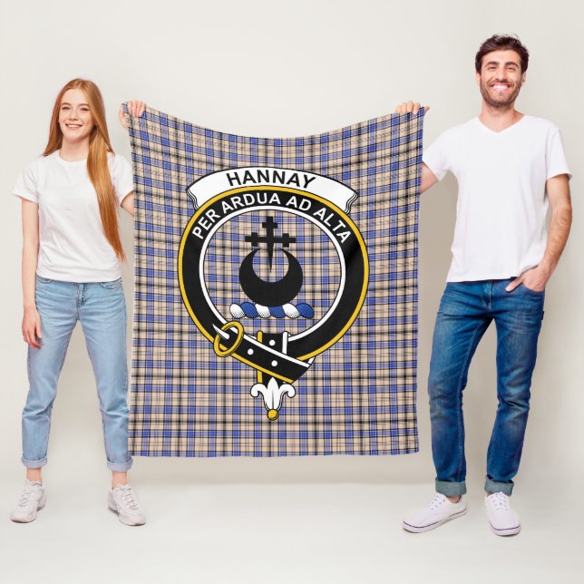 Couverture Polaire Clan Hannay Tartan Plaid (En situation)