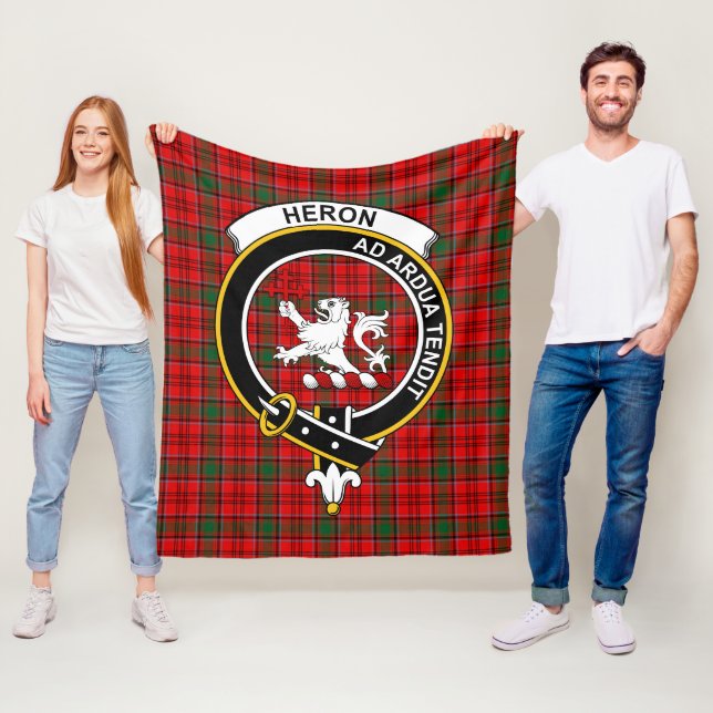 Couverture Polaire Clan Heron Tartan Plaid (En situation)