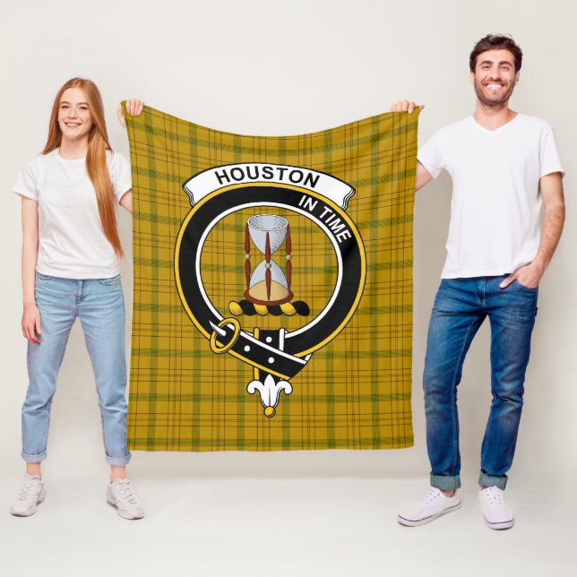 Couverture Polaire Clan Houston Tartan Plaid (En situation)
