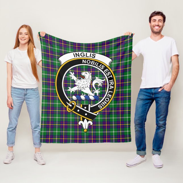 Couverture Polaire Clan Inglis Tartan Plaid (En situation)