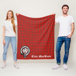 Couverture Polaire Clan MacBean Crest Badge & Tartan