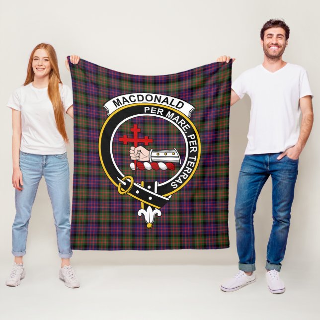 Couverture Polaire Clan MacDonald Macdonalds Modernes De Tartan Sleat (En situation)