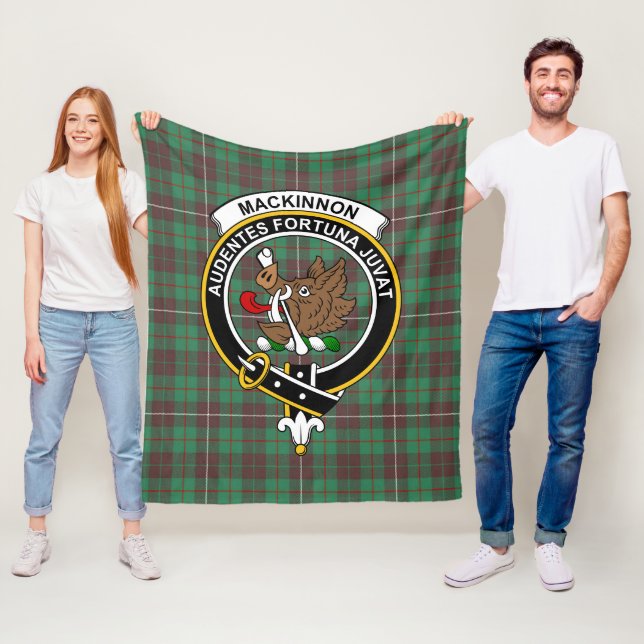 Couverture Polaire Clan MacKinnon Chasse Ancienne Tartan Plaid (En situation)