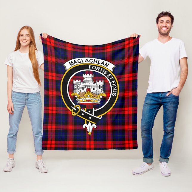 Couverture Polaire Clan MacLachlan Tartan moderne Plaid (En situation)