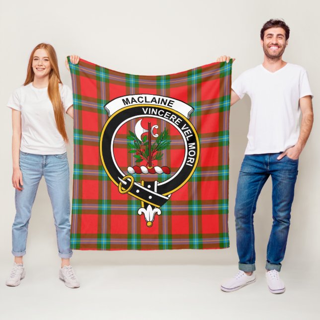Couverture Polaire Clan MacLaine de Loch Buie Tartan Plaid (En situation)