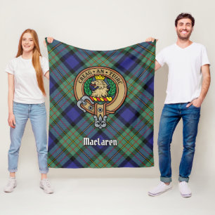 Couverture Polaire Clan MacLaren Crest sur Tartan