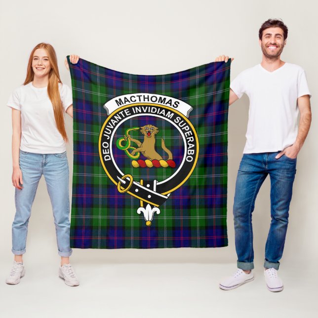 Couverture Polaire Clan MacThomas Tartan moderne Plaid (En situation)