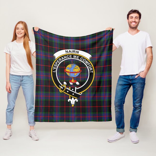 Couverture Polaire Clan Nairn Tartan Plaid (En situation)