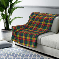 Clan Plaid Buchanan Tartan Rouge Jaune Vert