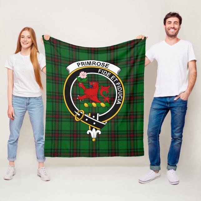 Couverture Polaire Clan Primrose Tartan Plaid (En situation)