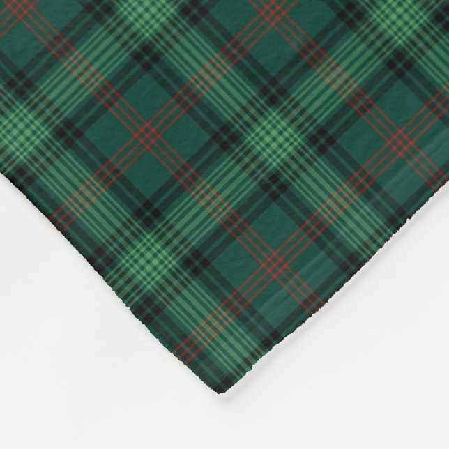 Couverture Polaire Clan Ross Chasse Tartan Green Plaid Motif (Coin)