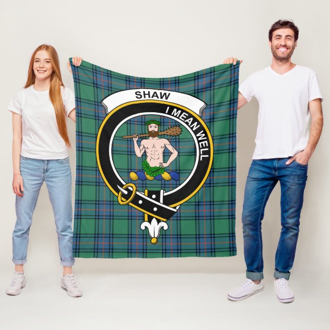 Couverture Polaire Clan Shaw De Sauchie Ancien Tartan Plaid (En situation)
