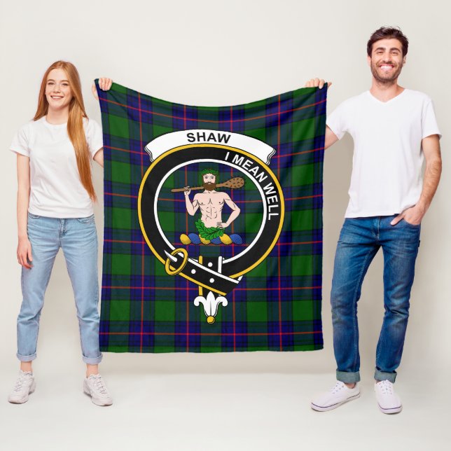 Couverture Polaire Clan Shaw De Sauchie Moderne Tartan Plaid (En situation)