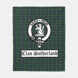 Couverture Polaire Clan Sutherland Crest Badge et Tartan
