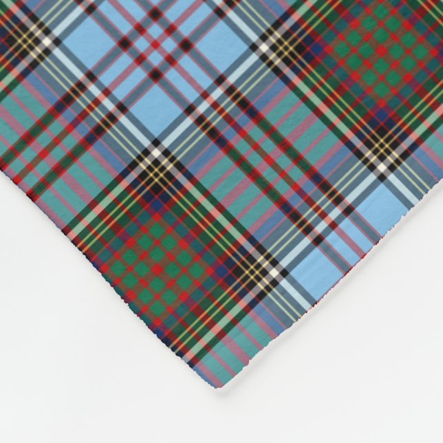 Couverture Polaire Clan Tartan bleu clair Anderson (Coin)