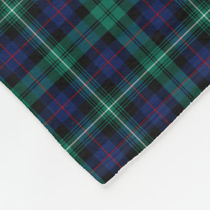 Couverture Polaire Clan Urquhart Tartan Blue and Green Scottish Plaid