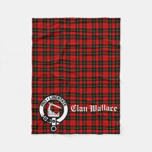 Couverture Polaire Clan Wallace Crest Badge et Tartan
