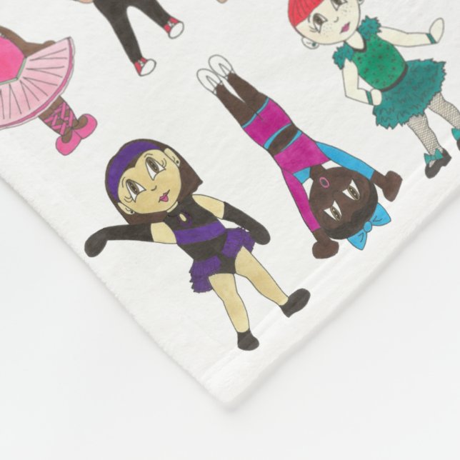 Couverture Polaire Classe Danse Ballet Tap Jazz Hip hop Lyrical Acro (Coin)