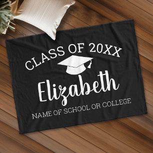 Couverture Polaire Classe de 20xx Graduate Graduation Girly Script