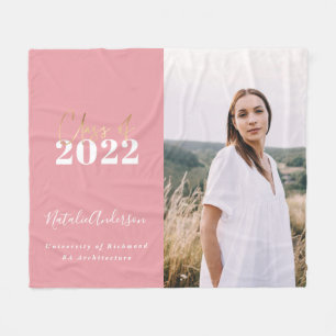 Couverture Polaire classe de script rose moderne grad multi photo de