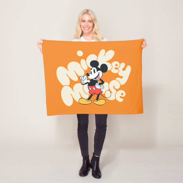Couverture Polaire Classic Mickey Mouse Bubble Letter Name Graphic (En situation)