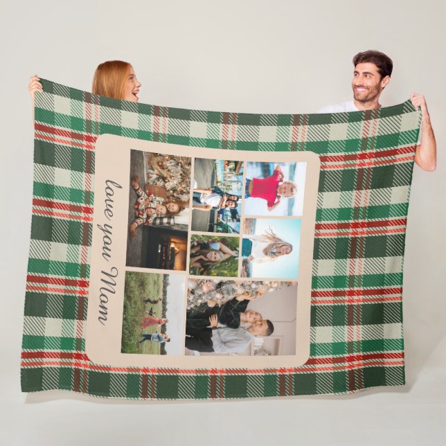 Couverture Polaire Classical Plaid Kids Multiples Photos Monogramme (En situation)