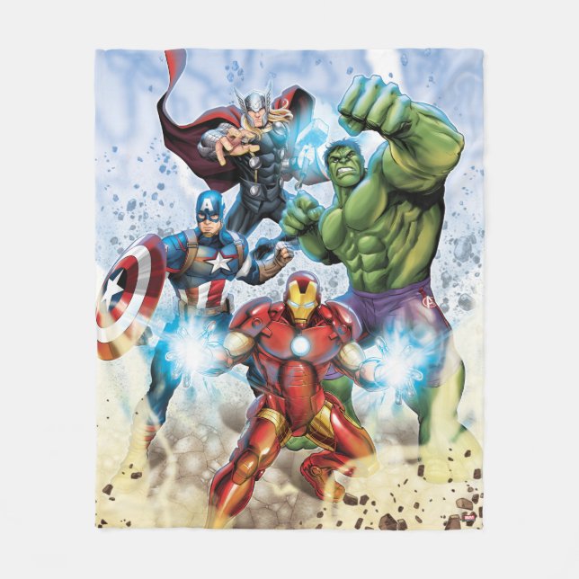 Couverture Polaire Classique Avengers | Avengers Prêts À Attaquer (Devant)