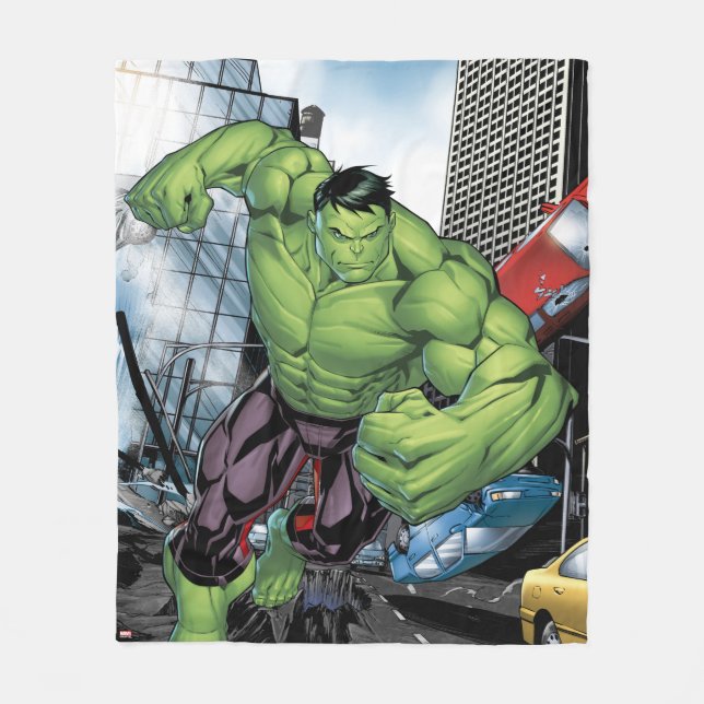 Couverture Polaire Classique Avengers | Charge de Hulk (Devant)