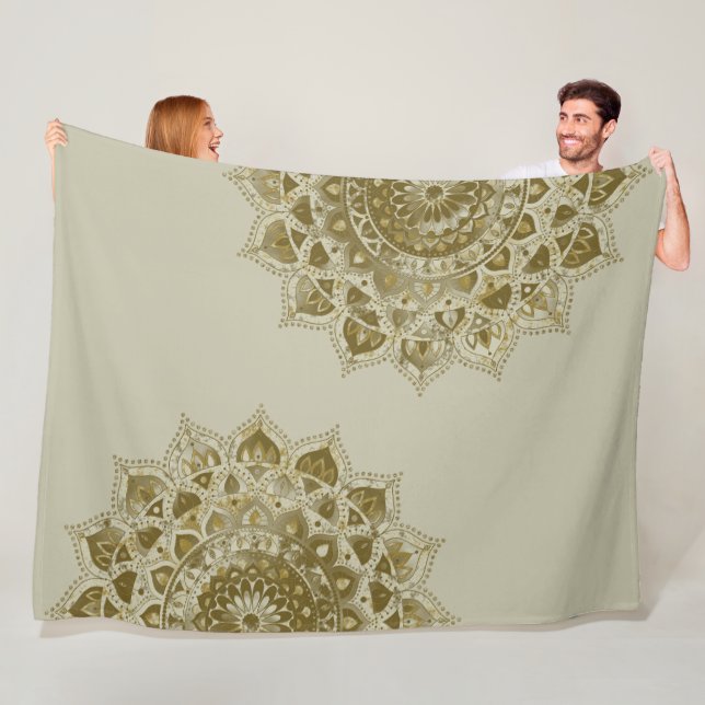 Couverture Polaire Classique Mandala Inde Style 4 (En situation)